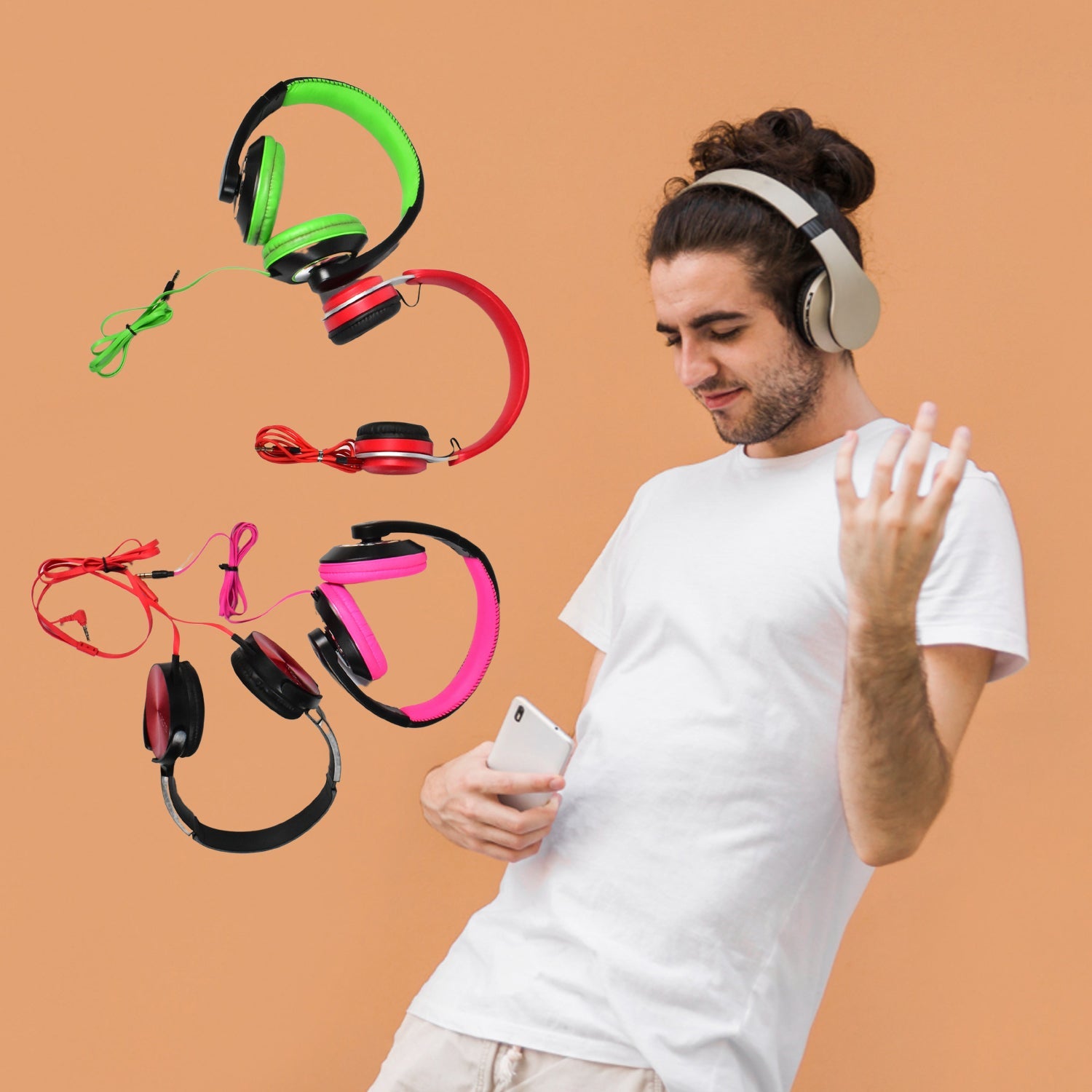6389 Wired On Ear Headphones With Mic With 3.5 Mm Drivers, In-Built Noise Cancelling, Foldable And Adjustable For Laptop/ Pc / Office / Home DeoDap 6389 Wired On Ear Headphones With Mic With 3.5 Mm Drivers, In-Built Noise Cancelling, Foldable And Adjustable For Laptop/ Pc / Office / Home DeoDap